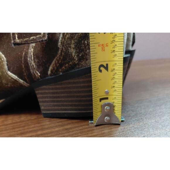 Justin Gypsy’s Brown Velvet Cowboy Booties Women's Size 6.5B - Picture 5 of 9